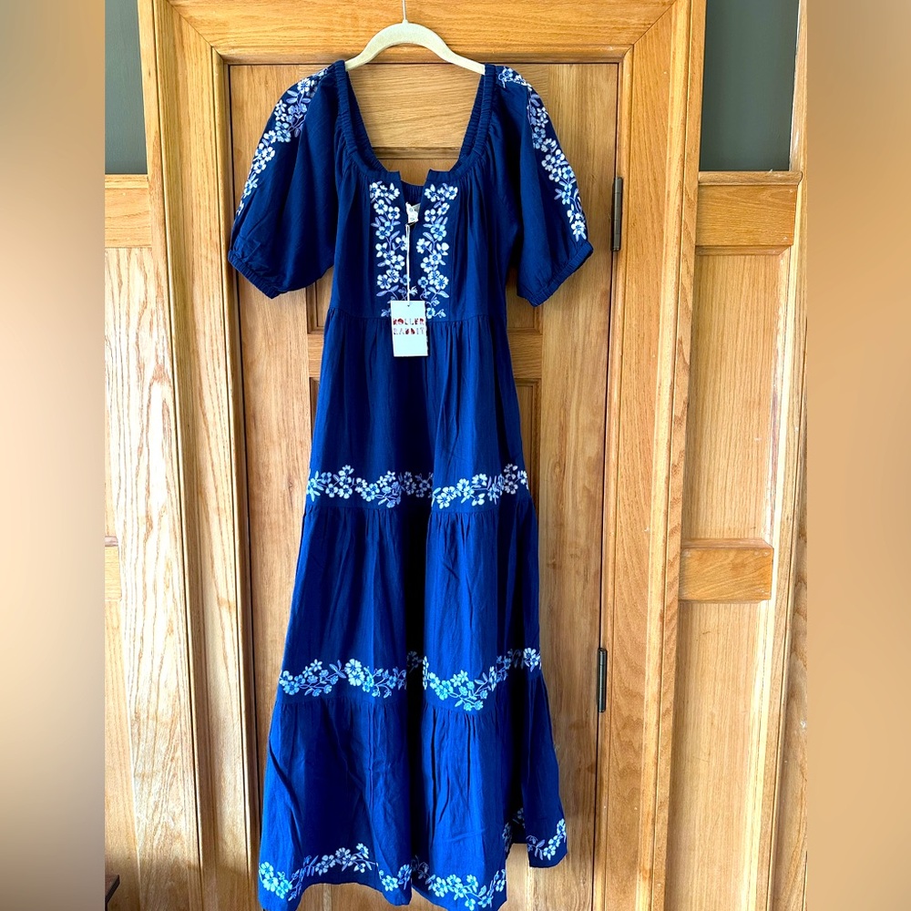 Roller Rabbit Honeysuckle Embroidery Zara Dress Size Small